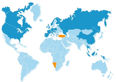 You have visited 13% of the countries in the world